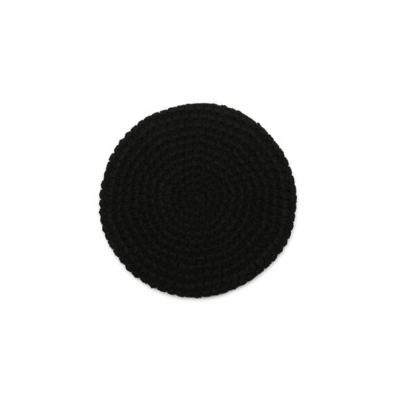 1138 Women\'s Crochet Rib Beret, Black, One main image 2
